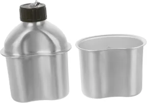 1 Set Aluminum Water Bottle Set Portable Camping Kettle Cup for Outdoor Activities Lightweight Multi Functional Travel Canteen for Hiking Training More