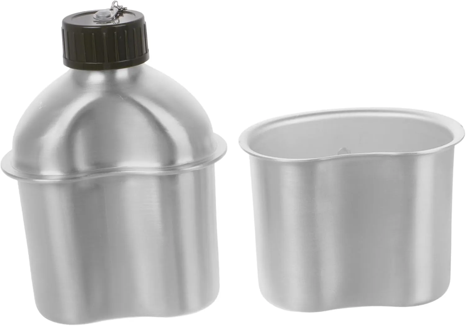 1 Set Aluminum Water Bottle Set Portable Camping Kettle Cup for Outdoor Activities Lightweight Multi Functional Travel Canteen for Hiking Training More