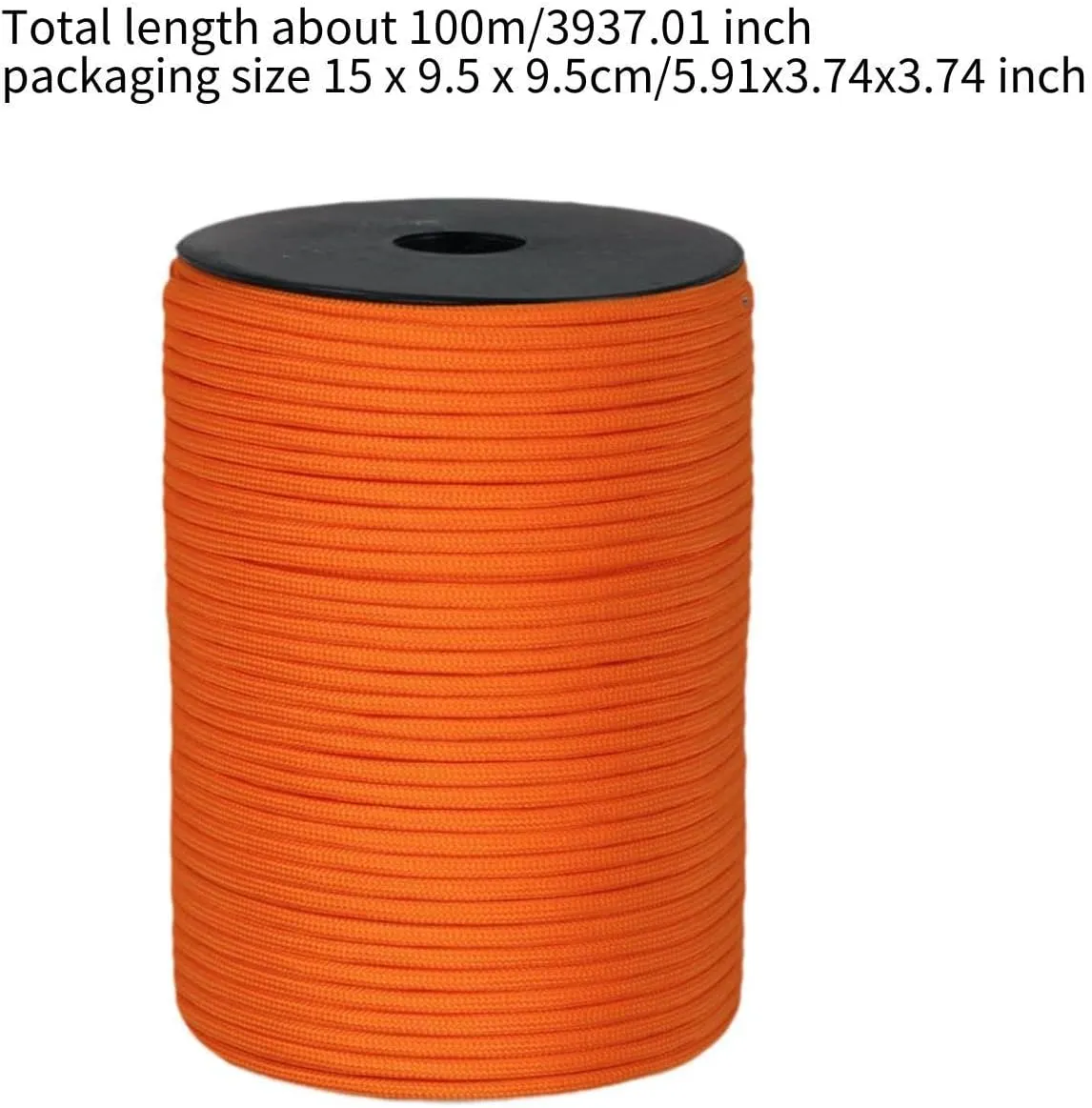 100M Paracord Parachute Cord,Tarp Tent Rope 9 Strand Rope,Guy Line Outdoor Camping Binding Rope for Hiking DIY Craft Making