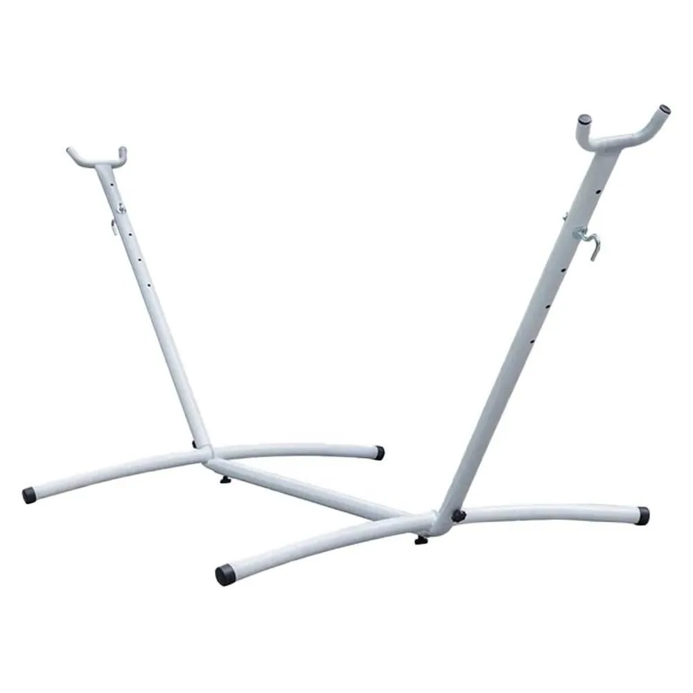 10ft White Universal Steel Hammock Stand & Authentic Double Clasico Hammock in Midnight