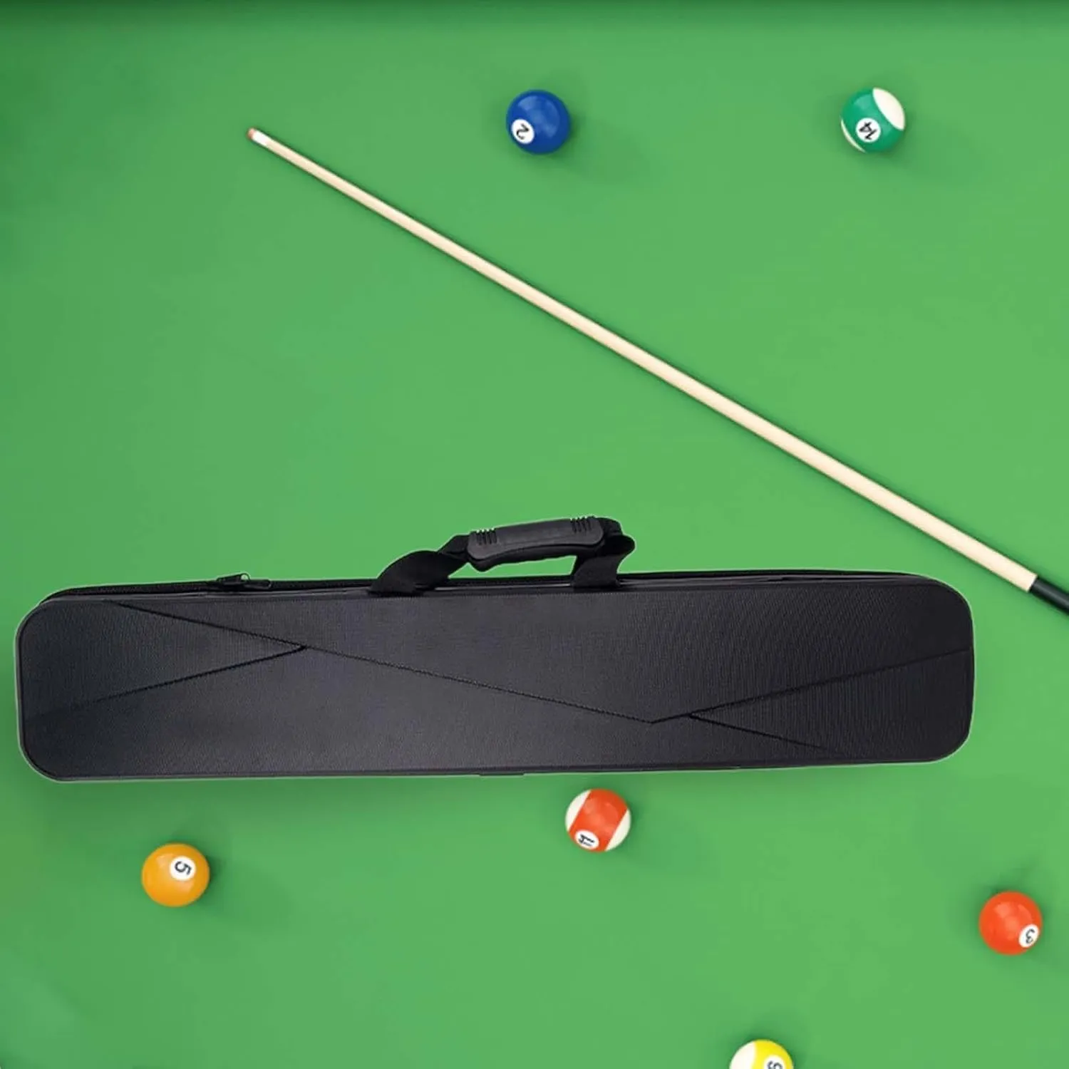 1/2 Billiard Stick Case Snooker Rod Holder with Chalk Slot Handbag Billiard Cue Bag for Pool Table Traveling Snooker Club