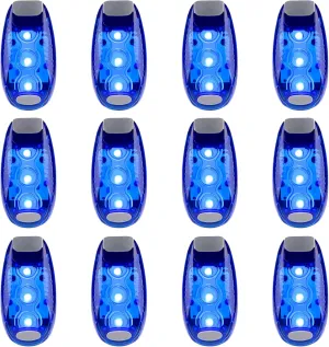 12 Pack Led Safety Light, Safety Light, High Visibility Strobe Running Lights Used for Bicycle, Walking Etc. Clip-On Running Lights Clip to Clothes Strap to Wrist, Bike Or Anywhere