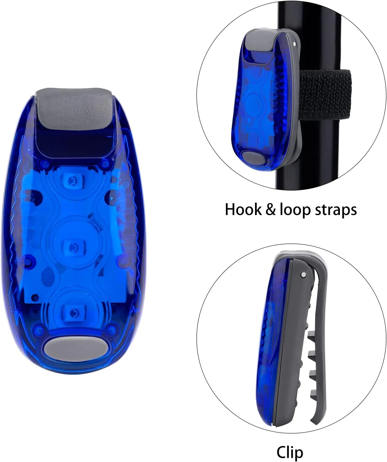 12 Pack Led Safety Light, Safety Light, High Visibility Strobe Running Lights Used for Bicycle, Walking Etc. Clip-On Running Lights Clip to Clothes Strap to Wrist, Bike Or Anywhere