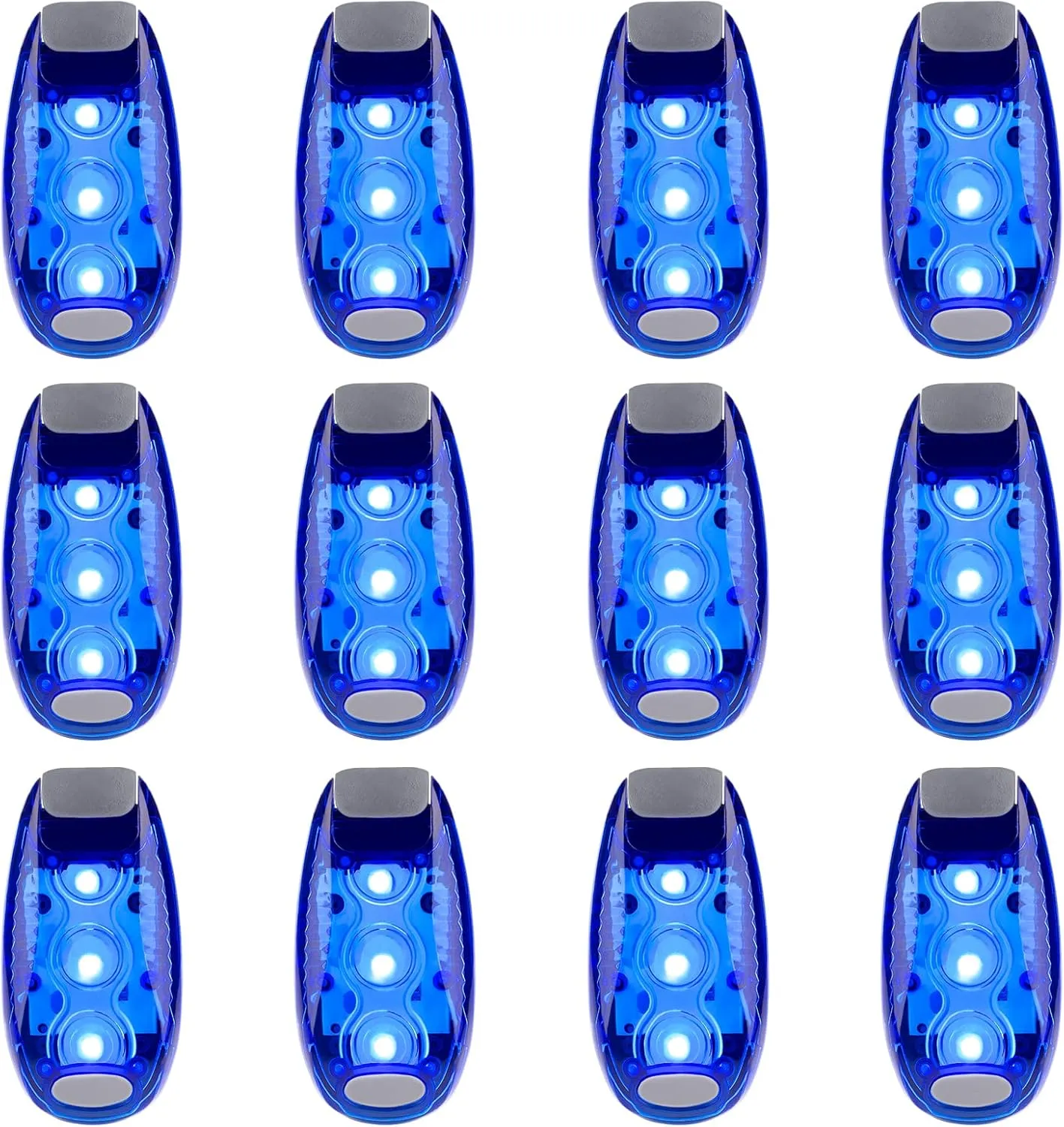 12 Pack Led Safety Light, Safety Light, High Visibility Strobe Running Lights Used for Bicycle, Walking Etc. Clip-On Running Lights Clip to Clothes Strap to Wrist, Bike Or Anywhere