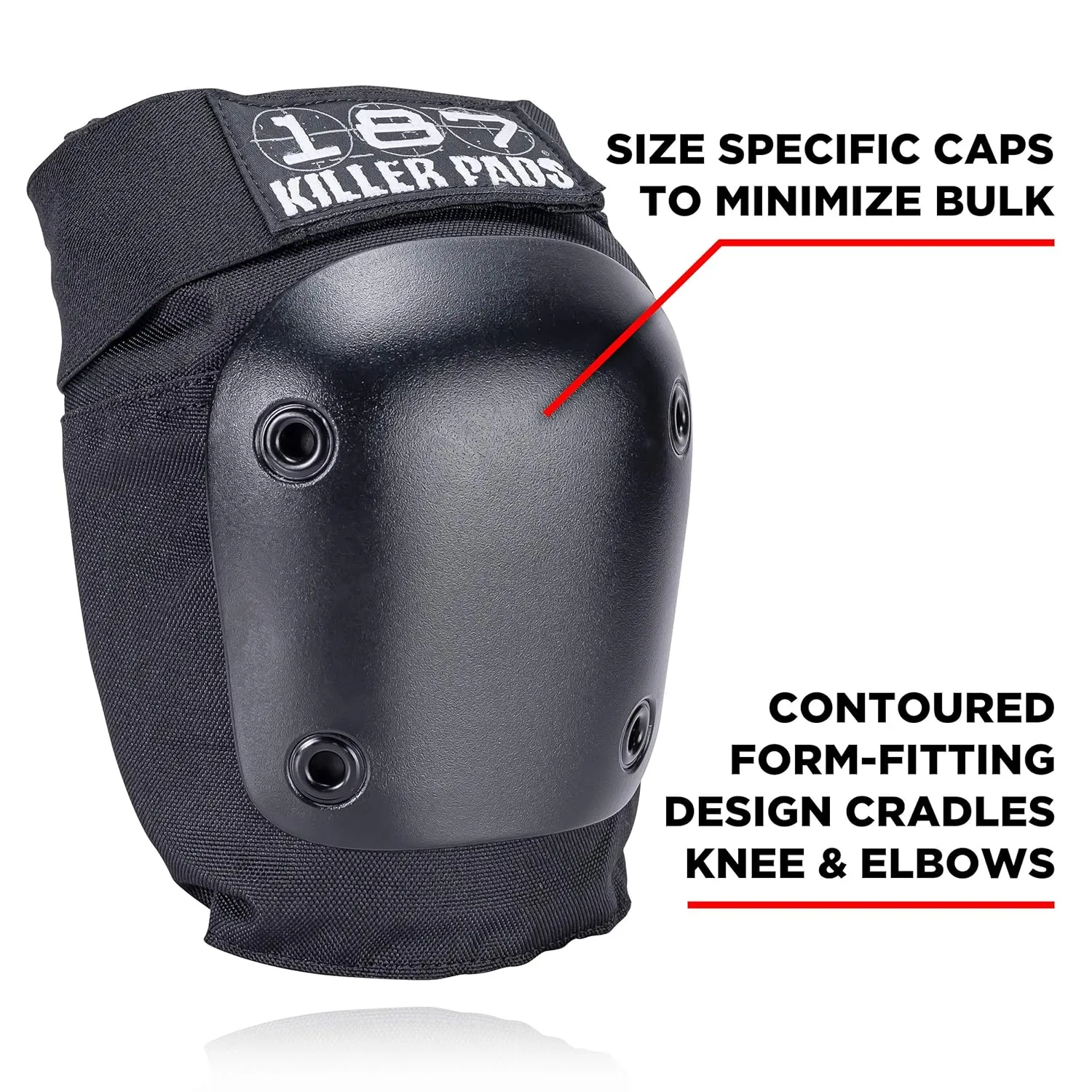 187 Killer Pads Knee Pads, Elbow Pads Combo Pack, Black, Large/X-Large