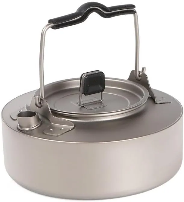 1PC 800ML Pure Titanium Kettle Outdoor Portable Coffee Pot