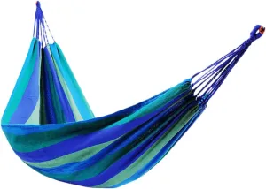 1Pc Double Thickened Canvas Hammock for Outdoor Relaxation Durable Hanging Sleeping Bed with Two Binding Ropes for Camping and