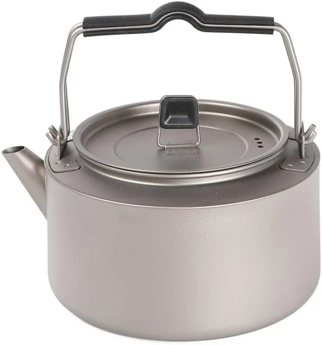 1PC Outdoor Pure Titanium Kettle 1L Portable Coffee Pot