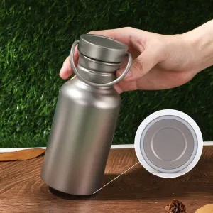 1PC Pure Titanium Cycling Portable Kettle Outdoor Sports Large Capacity Running Camping Portable Kettle(430ML)