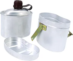 1Set Water Kettle with Lunch Box Cloth Bag Lightweight Portable Camping Accessories for and Travel