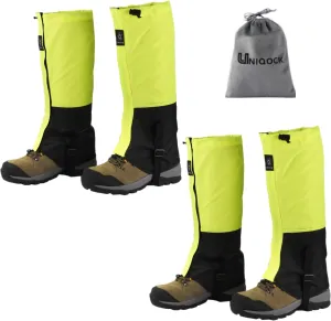 2 Pairs Leg Gaiters Adjustable Shoe Snow Boot Guard Gators for Running Shoe Gaiters, Trail Running Gaiters Sandproof