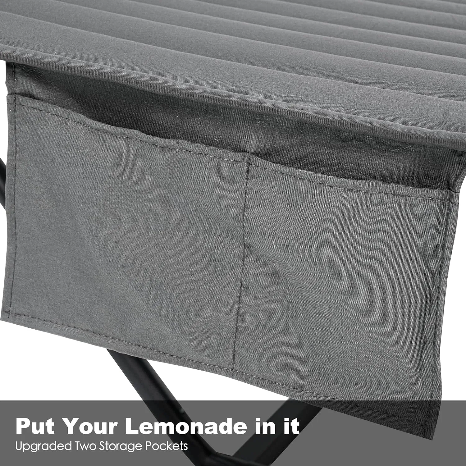 2 Person Hammock with Stand for Outside, 12ft Heavy Duty Steel Stand, Double Hammocks with Hardwood Spreader Bar, Large Pillow, Side Pockets, Max 475 lbs Capacity (Dark Grey)