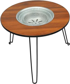 23.6x18.5in Foldable Tea Table Stove Portable BBQ Table Barbecue Fire Pit Table, Camping Table for Outdoor Travel Picnic BBQ Campfire Cooking Picnic TablesOutdoor Furniture