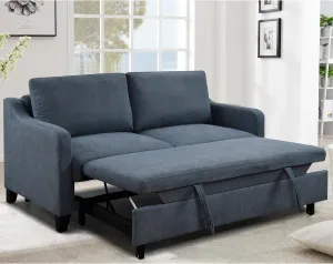 3 in 1 Queen Convertible Loveseat Sofa Bed with Pull Out Sleeper Couch Bed and Reclining Backrest ,Modern Love Seat Sleeper Sofabed Lounge Sleeper Chaise Daybed for Home Apartment Office Living Room