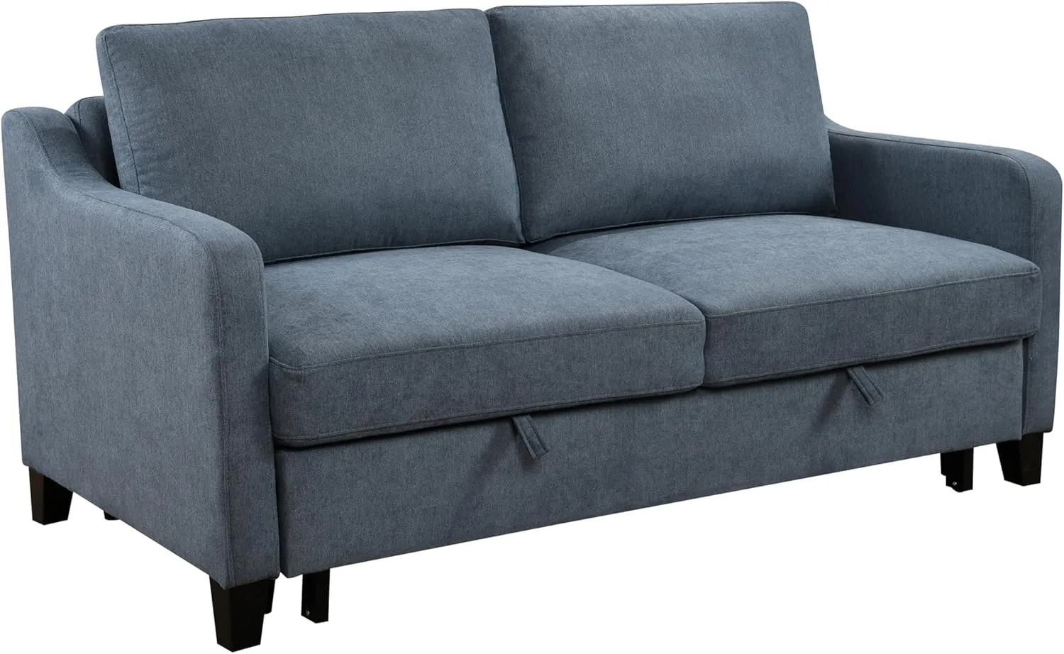 3 in 1 Queen Convertible Loveseat Sofa Bed with Pull Out Sleeper Couch Bed and Reclining Backrest ,Modern Love Seat Sleeper Sofabed Lounge Sleeper Chaise Daybed for Home Apartment Office Living Room