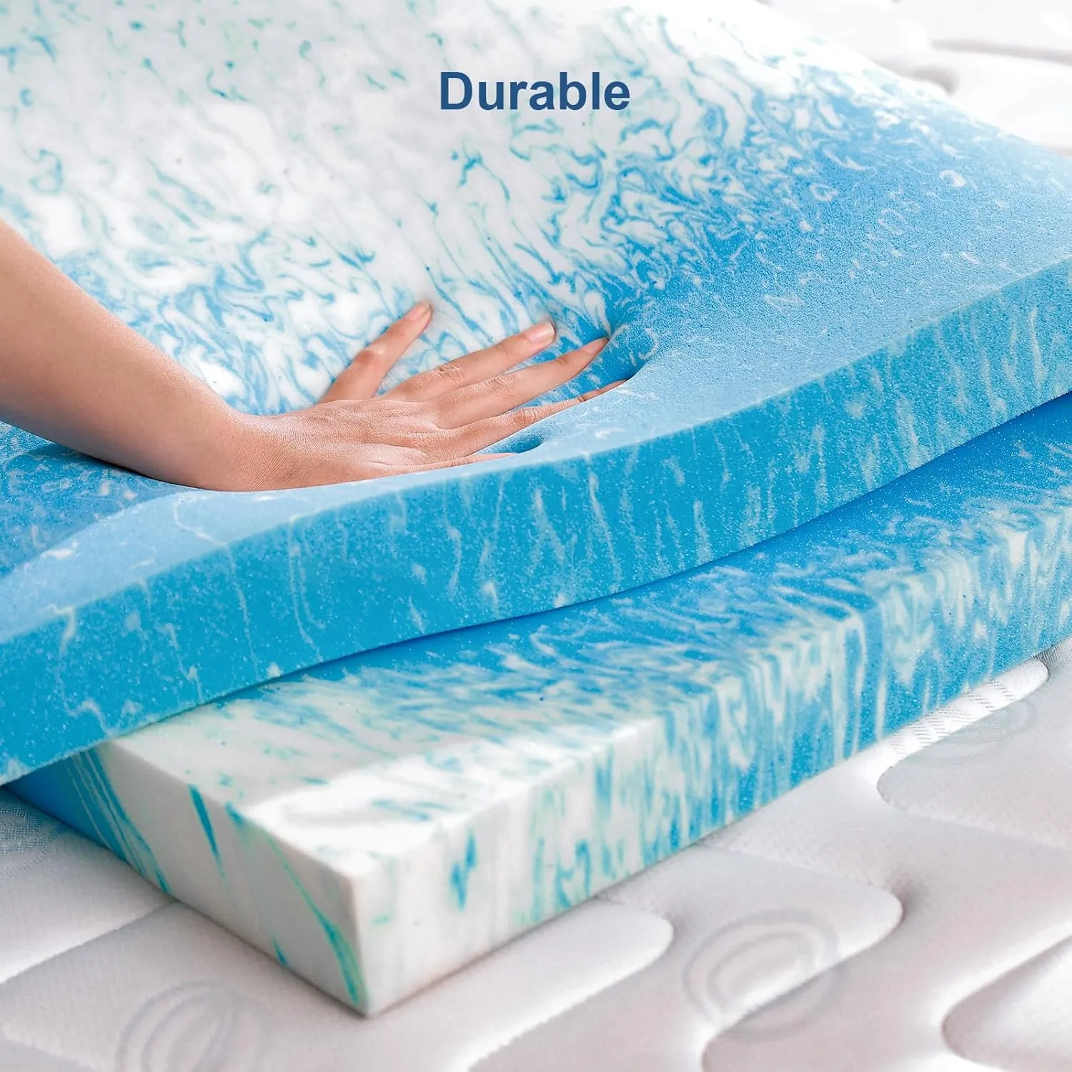3 Inch King Size Memory Foam Mattress Topper, Cooling Gel Infusion Bed Topper Pad for Firm Mattress (78" x 80")