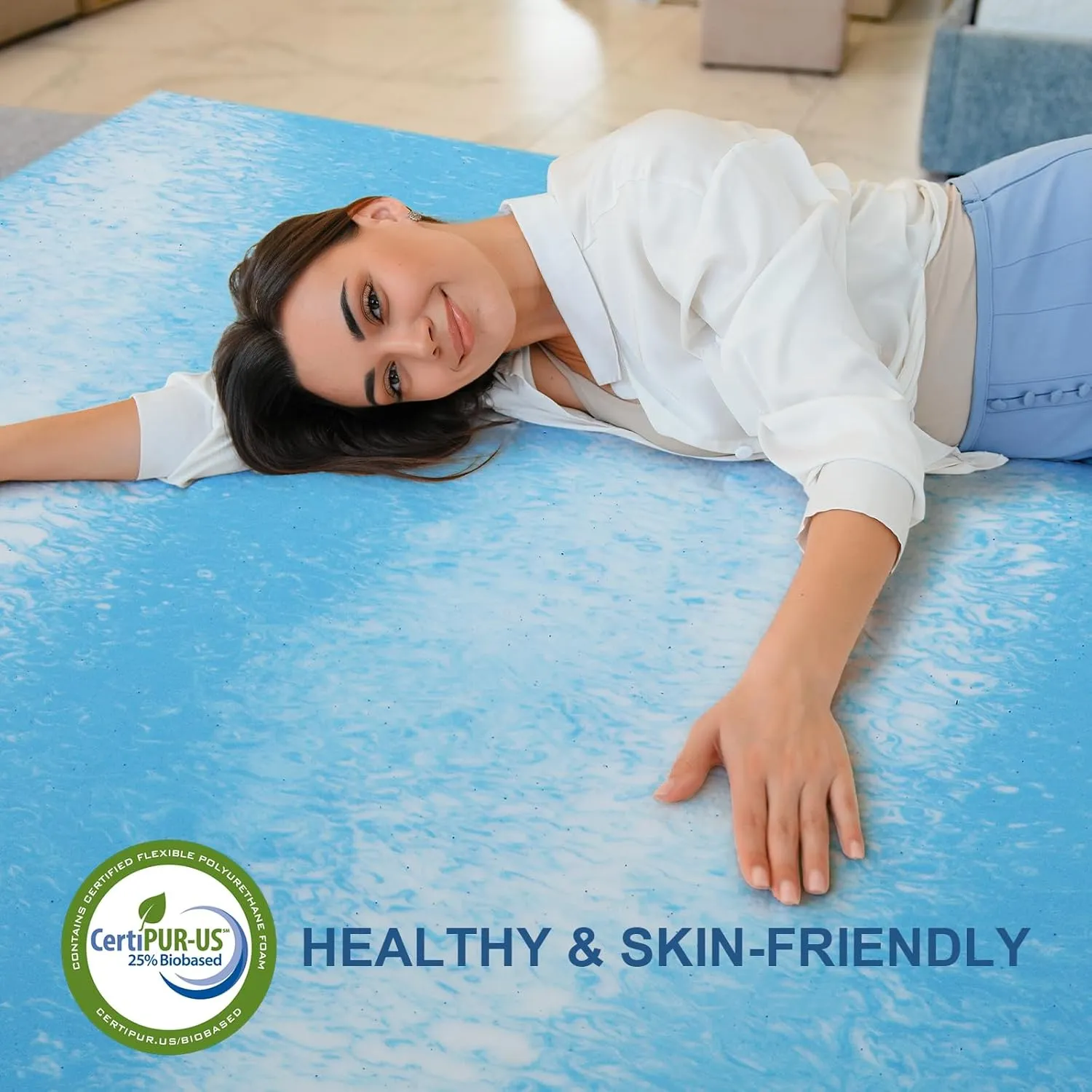 3 Inch King Size Memory Foam Mattress Topper, Cooling Gel Infusion Bed Topper Pad for Firm Mattress (78" x 80")