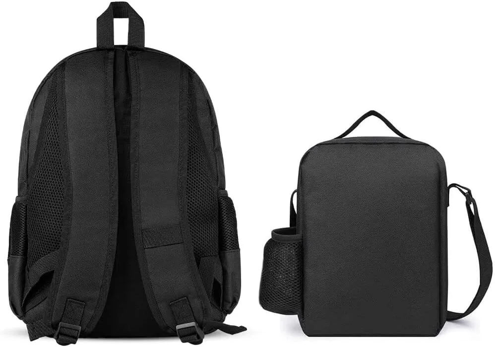 3 Piece Daypack Large Capacity Bookbag Backpack for High Outdoors Running - African American Women Black Woman Butterfly Flower Art, Travel Hiking Backpack,Lunch Bag and Pencil Bag, One Size