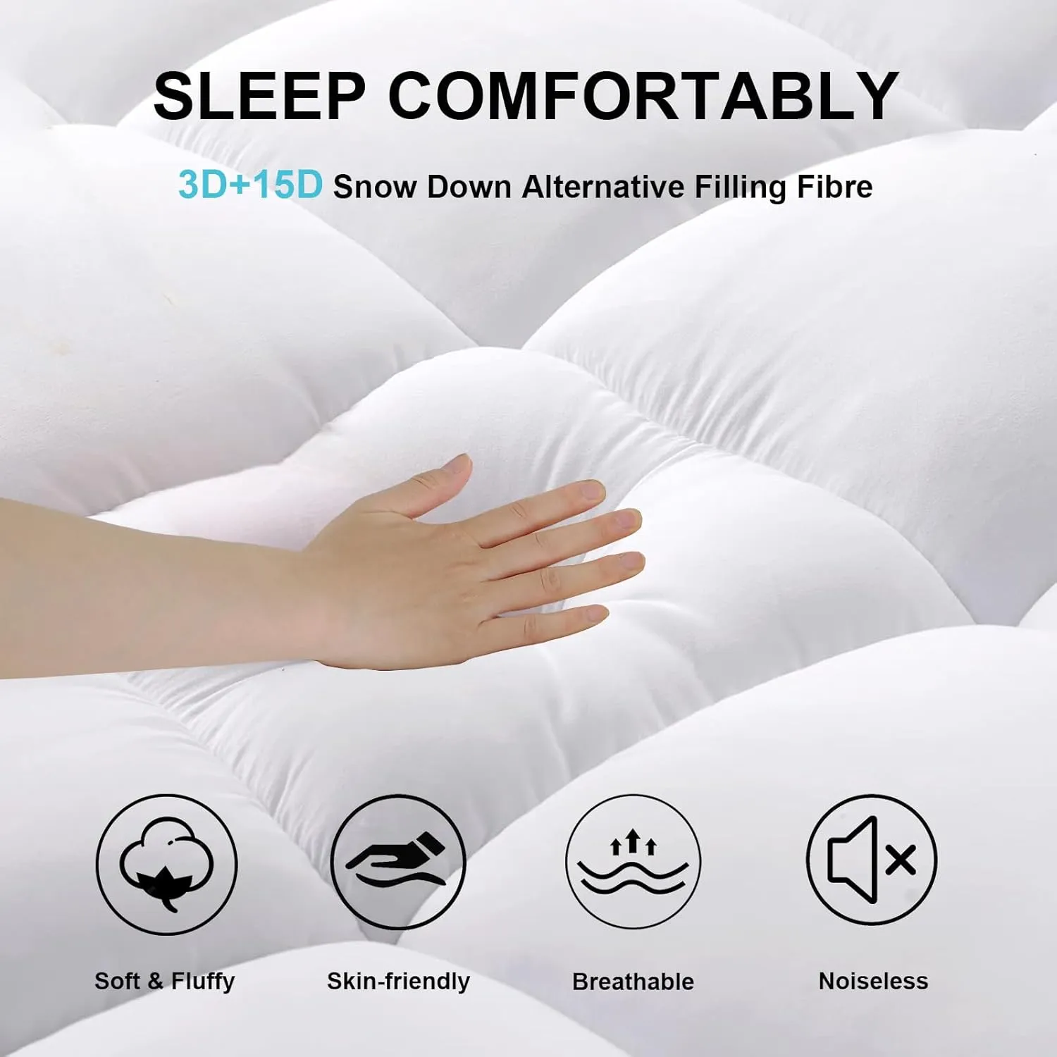 4 Inch Twin Mattress Topper Dual Layer,2 Inch Gel Memory Foam Plus 2 Inch Cooling Pillow Top Mattress Pad Cover for Back Pain,with 8-21 Inch Deep Pocket