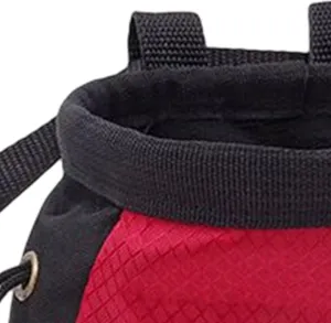 4X Rock Climbing Chalk Bag with Zipper Pocket for Hunting Hiking Fitness Gym