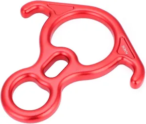 50KN Rescue Figure, 8 Descender Large Bent Rappel Ring Rock Climbing Rescue Gear for Rock Climbing Peak Rescue