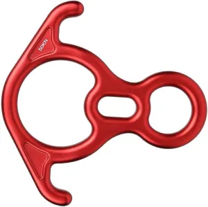 50KN Rescue Figure, Aluminum Alloy Ear Belaying and Rappelling Gear Belay Device for Rock Climbing