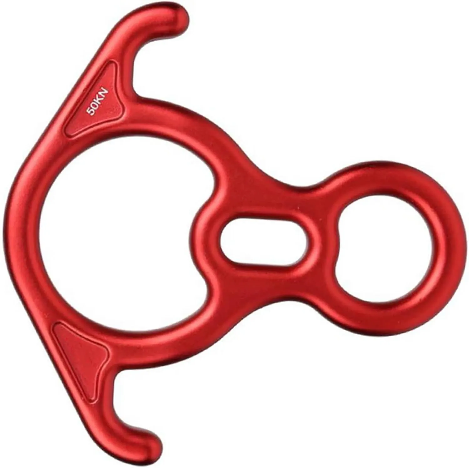 50KN Rescue Figure, Aluminum Alloy Ear Belaying and Rappelling Gear Belay Device for Rock Climbing