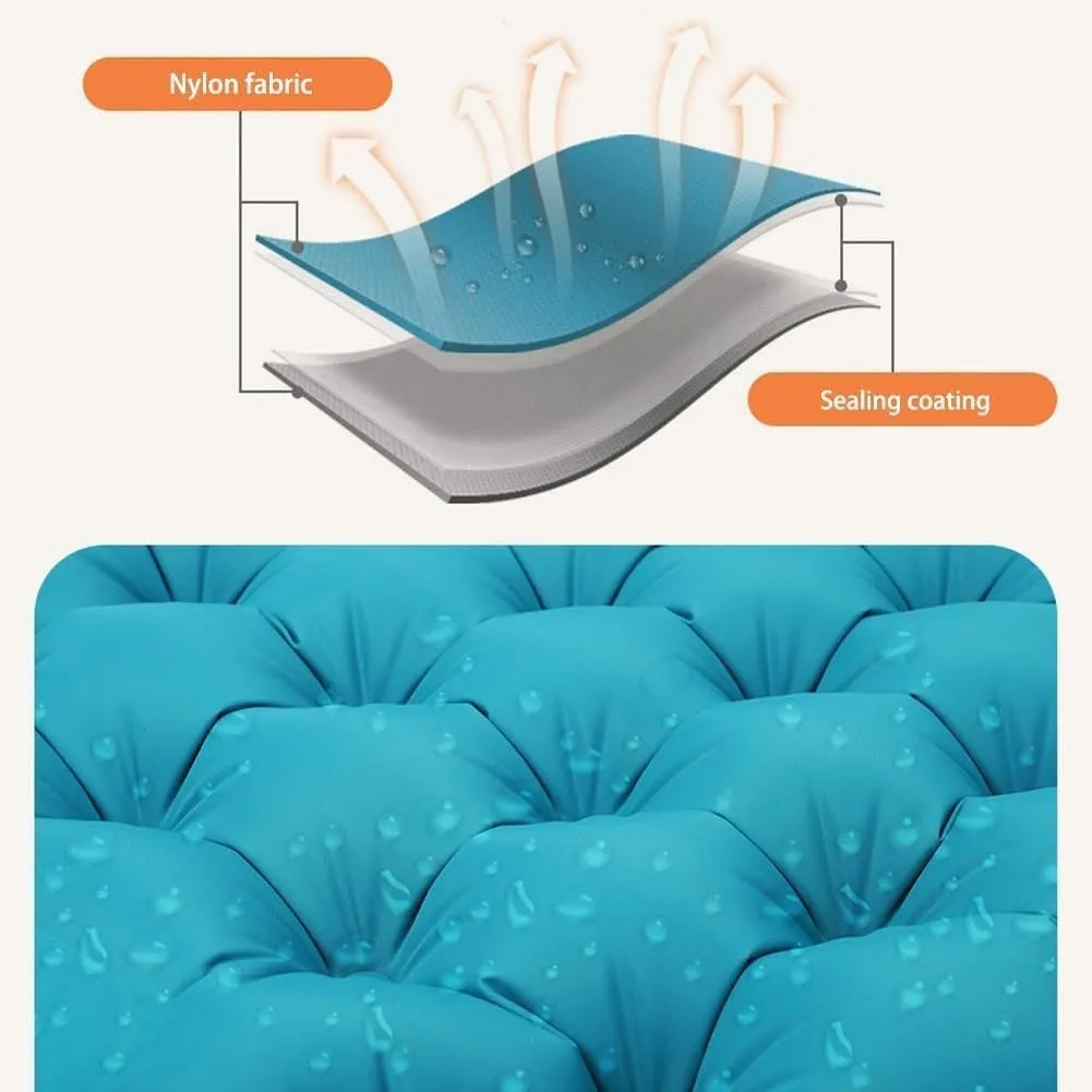 5cm Ultralight Camping Mattress Pad, Waterproof Inflatable Sleeping Pad, Anti-Slip Portable Foldable Mattress, Inflatable With Built-In Pillow, Foot Inflatable Mattress,Suitable For Camping, Traveling