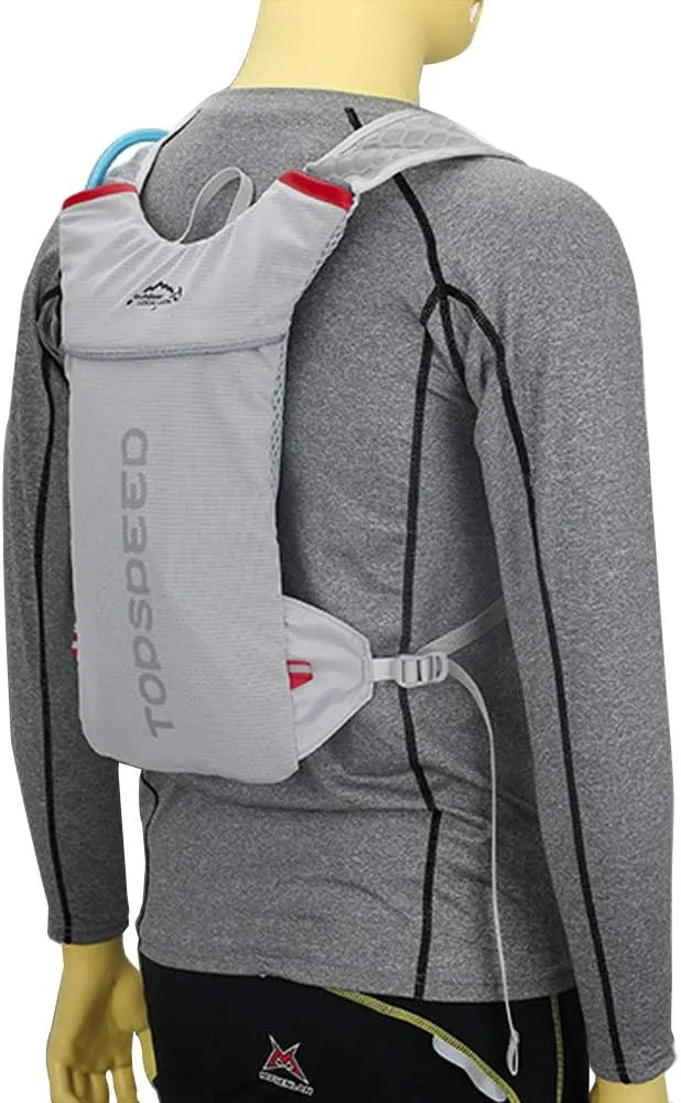 5L Outdoor Sports Backpack Ultralight Bicycle Hydration Pack with Light Reflection Strips for Cycling Hiking Running Biking Travelling - 2L BPA Free Water Bladder Included