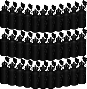 72 Pcs Sports Water Bottles Bulk 20 oz Squeeze Reusable Plastic Water Bottles with Nylon Strap Leak Proof Blank DIY Cups for School Football Team Beach Summer Graduation Gifts