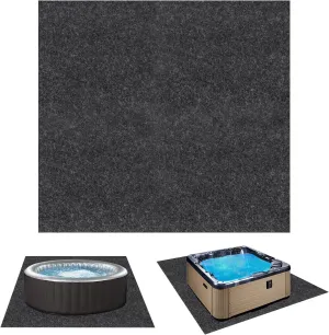 74" X 72" Hot Tub Mat, Inflatable Hot Tubs Floor Pad, Reusable Washable Spa Pool Ground Protection, Durable Hot Tub Flooring Protector, Anti-Slip Waterproof Backing, Suitable for Outdoor Indoor