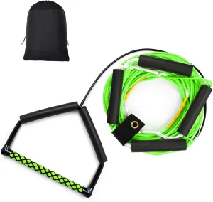 75FT Wakeboard Rope and Handle, No Stretch Dyneema Wakeboard Tow Rope, 4 Sections Floating Water Ski Ropes for Wakeboarding, Waterskiing, Kneeboarding and Wakesurfing