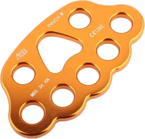 8 Holes Rock Climbing Rigging Plate, Aluminum Mg Alloy Hot Forged Multi Anchor Point Connector Gear, for Most Climbing Ropes
