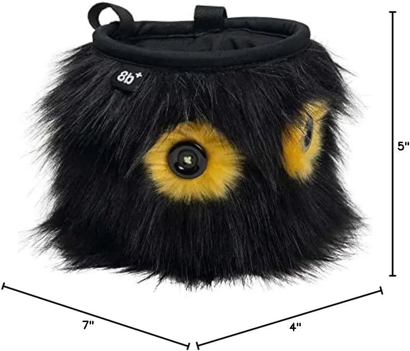 8BPLUS Chalk Bag for Climbing, Bouldering, Belt and Giftbox Included - Wide Opening - Brush Holders, for Left & Right Handers