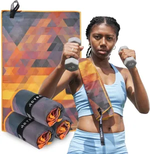 Acteon Quick Dry Microfiber Gym Towel, 4 Pack Odor-Free, Super Absorbent Workout Towels, Body Sweat