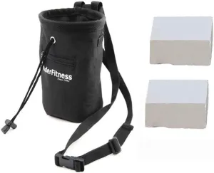 Ader Gym Chalk and Chalk Bag w/Belt and Zippered Pocket for Climbing, Lifting Weight, Gymnastics and Workout