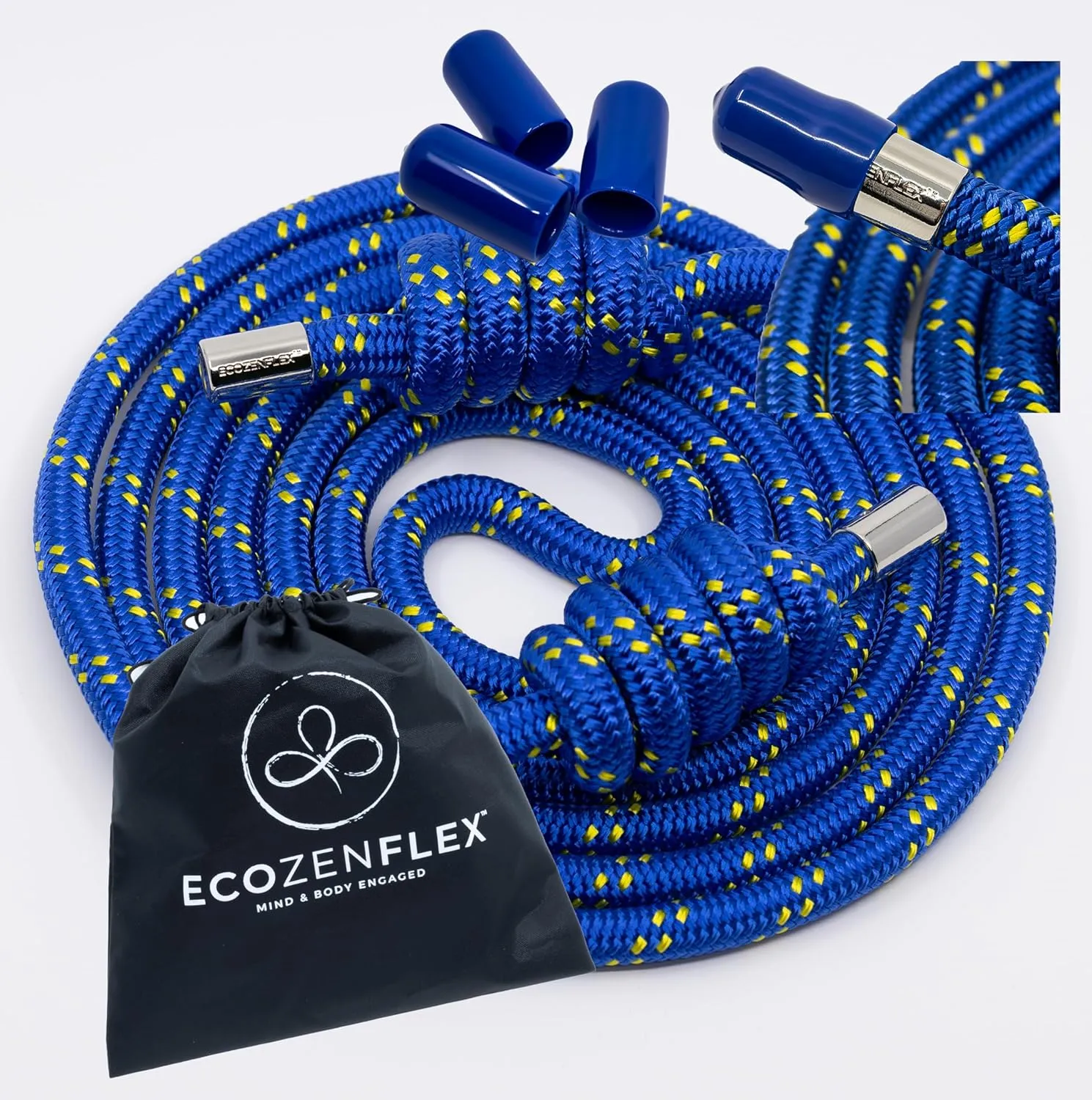 Adjustable Flow Rope - Handcrafted 10' Workout Freestyle Weighted Jump Rope for Strength & Cardio Training - Upper Body Fitness Ropes for Working Out – Double Braided Home Gym Heavy Exercise Rope