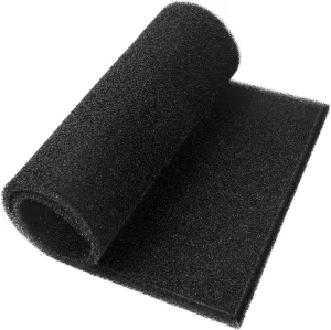 Air Filter Foam Sheet Material Replacement for UNI 12" x 24" x 3/8" 30PPI Coarse Foam Pad Pre Filter Media Washable, Cut to Fit Air Conditioner, Purifier, Aquarium (Black)