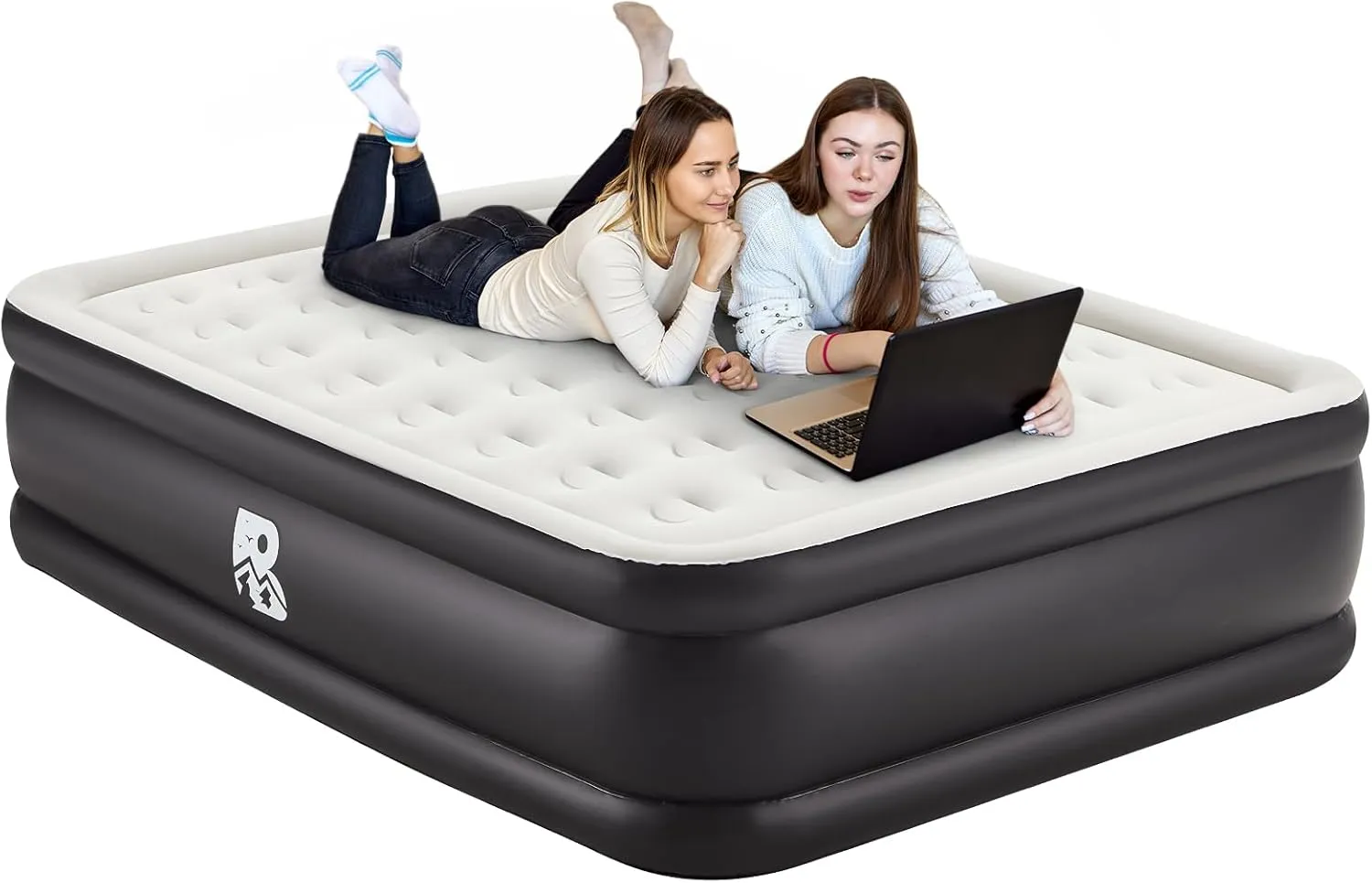 Air Mattress Queen Size with Built-in Electric Pump, Inflatable Air Bed Blow-up Airbed Durable for Camping, Home Guests & Portable Travel with Storage Bag, Easy to Inflate (Full)