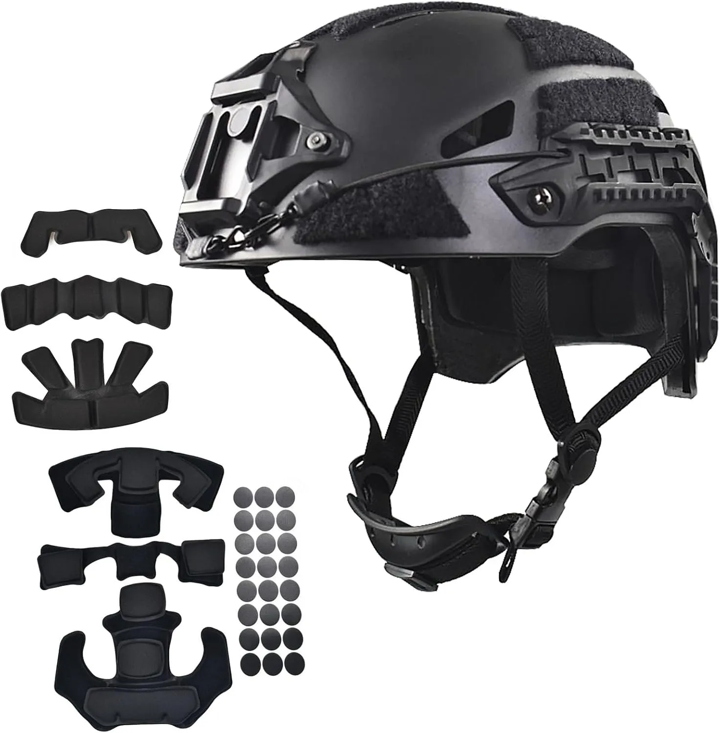 Airsoft Fast Helmet Set ，Tactical Paintball Helmet Internal Memory Foam Protective Pad Adjustable Size for Adult and Teenager
