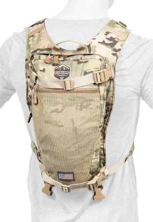Alaska Guide Creations Stalker Camo Hydration Pack | Fits The 3L AGC Bladder | Binocular Harness Scouting Backpack (MultiCam)