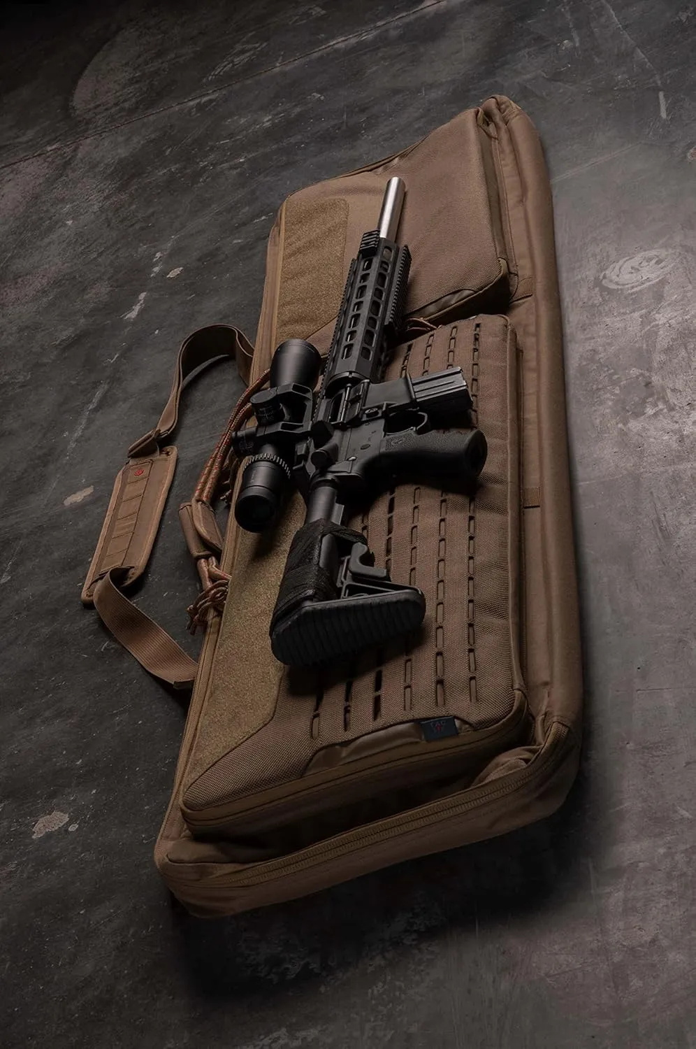 Allen Company Tac-Six 46" Lockable 2-Firearm Unit Tactical Gun Case, Laser Cut Molle Front