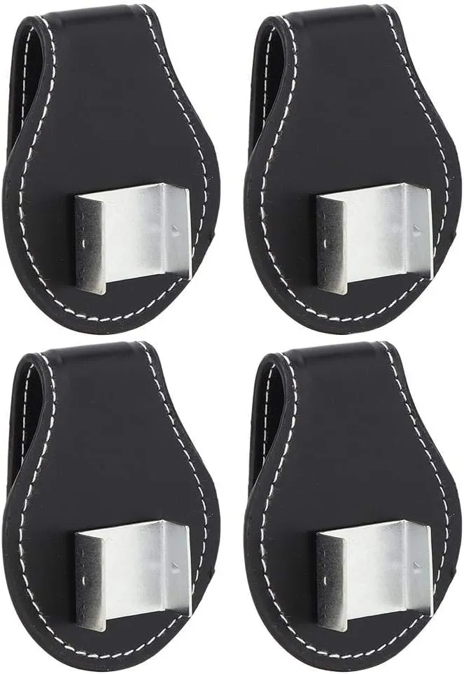 Alomejor Billiard Cue Chalk Clip Holder PU Pouch Bag for Billiard Cue Snooker Accessory