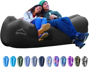AlphaBeing Inflatable Lounger Beach Chair Accessories, Air Sofa Hammock Inflatable Couch for Camping Backyard Lakeside with Compression Sacks, Ideal Outdoor Gifts for Adults