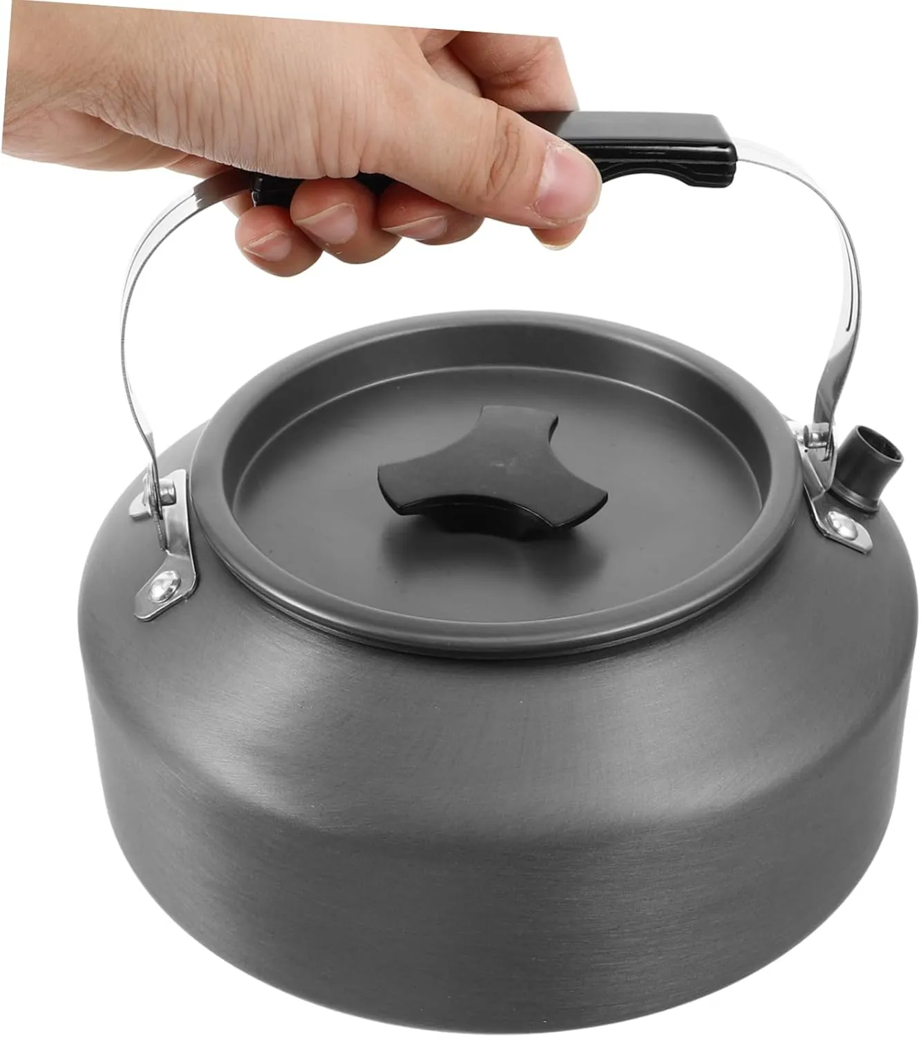 Aluminum Alloy Portable Water Boiler Camp Kettle for Boiling Water Outdoor Cooking Pot Stylish Tea Kettle for Camping Hiking