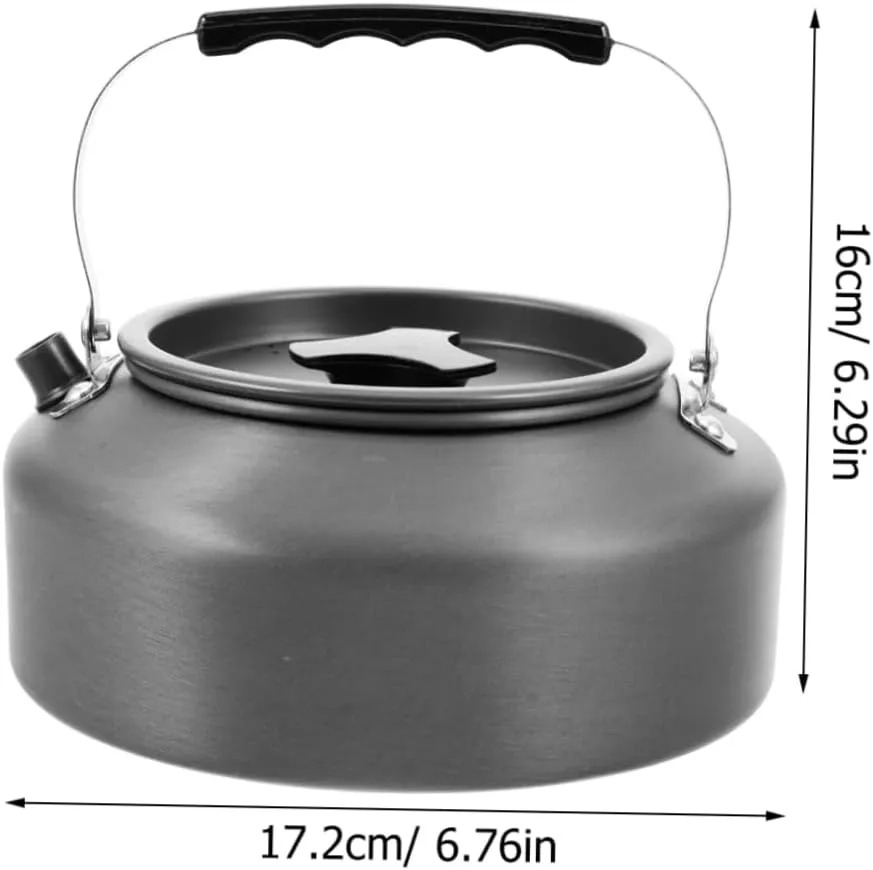 Aluminum Alloy Portable Water Boiler Camp Kettle for Boiling Water Outdoor Cooking Pot Stylish Tea Kettle for Camping Hiking