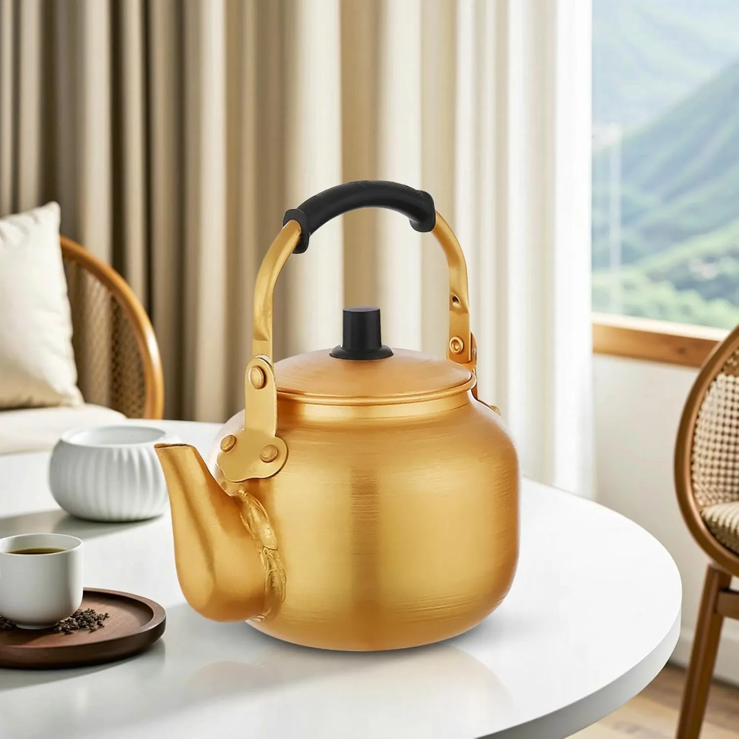 Aluminum Kettle, Campfire Coffee Pot, Tea Maker for Hiking, Portable Aluminum Teapot, Open Fire Water Boiler, Hiking Kettle, Picnic Teapot, Travel Coffee Maker, Campfire Tea Pot, Aluminum Camping Kett