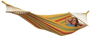 Amazonas Aruba vanilla (yellow) Double Hammock, 210x120 cm, 180 kg, Weatherproof and UV-resistant