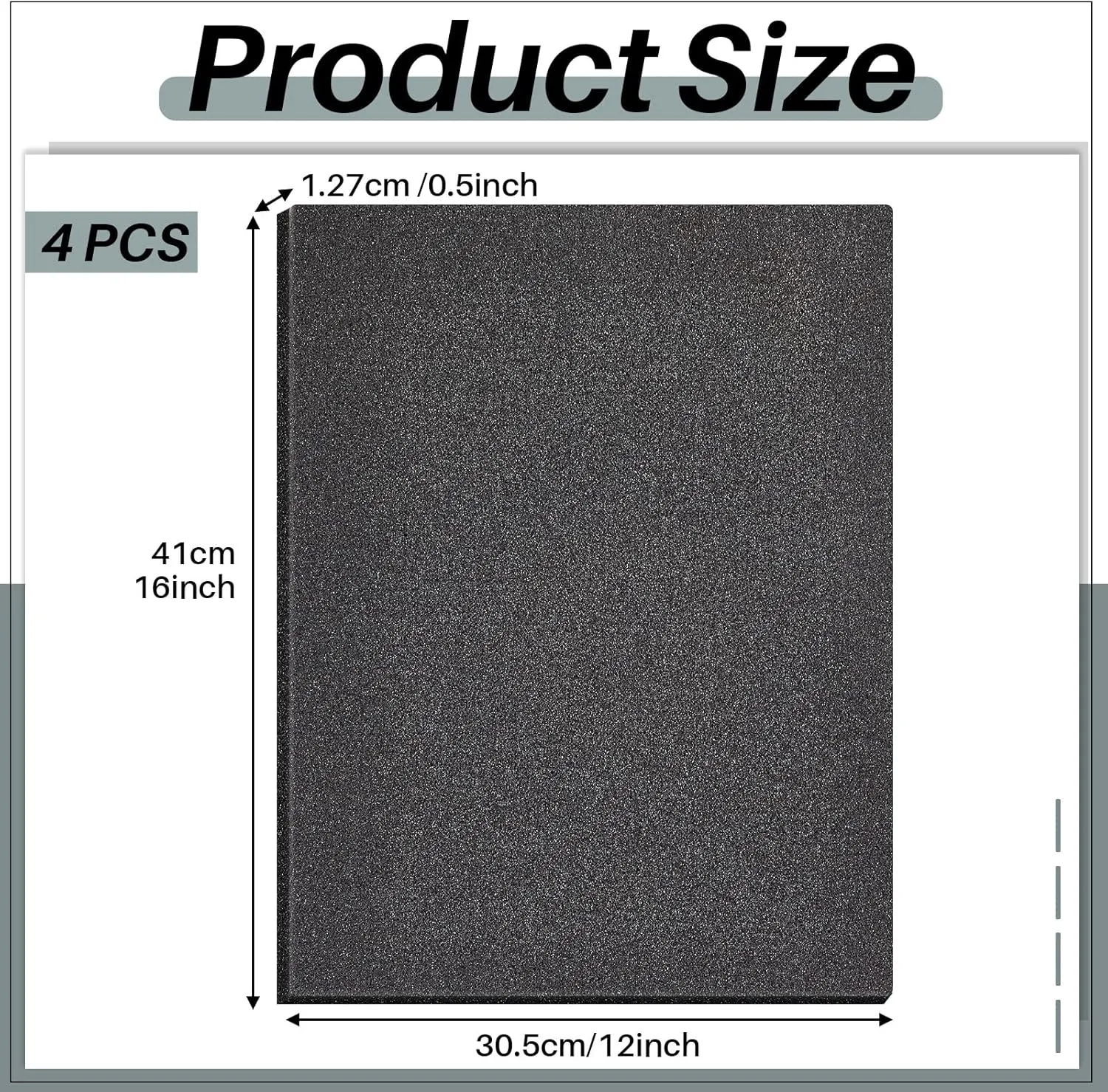 Amylove 16 x 12 x 0.5 Polyurethane Foam Sheet Foam Pad for Case Packing Toolbox Storage and Crafts (4 Pcs)
