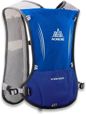 AONIJIE 5L Running Hydration Vest Pack with 9 Safety Pockets Adjustable & Lightweight Hydration Backpack for Marathon Race Hiking Cycling